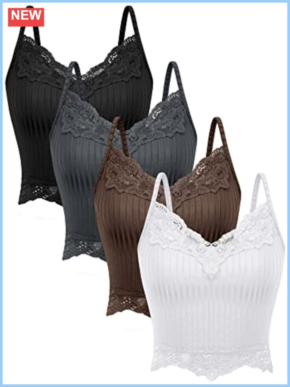 Y2K Lace Patchwork Crop Tank Top Cami Set